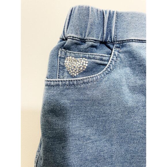 Quaker Factory Dream Jeannes Shorts, Size L  with Rhinestone - Picture 3 of 7